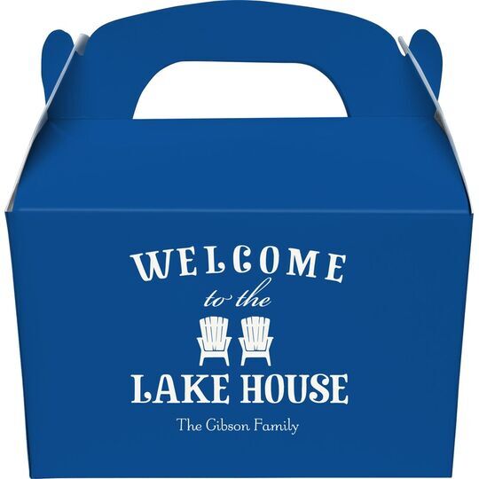 Welcome to the Lake House Gable Favor Boxes